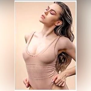 NWOT ZARA BLUSH EYELET BODYSUIT